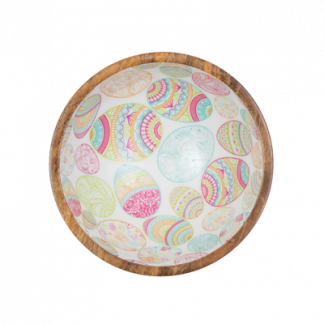 By room Schale Mangoholz Happy Easter 25cm