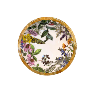 By room Schale Mangoholz Herbs print 18cm