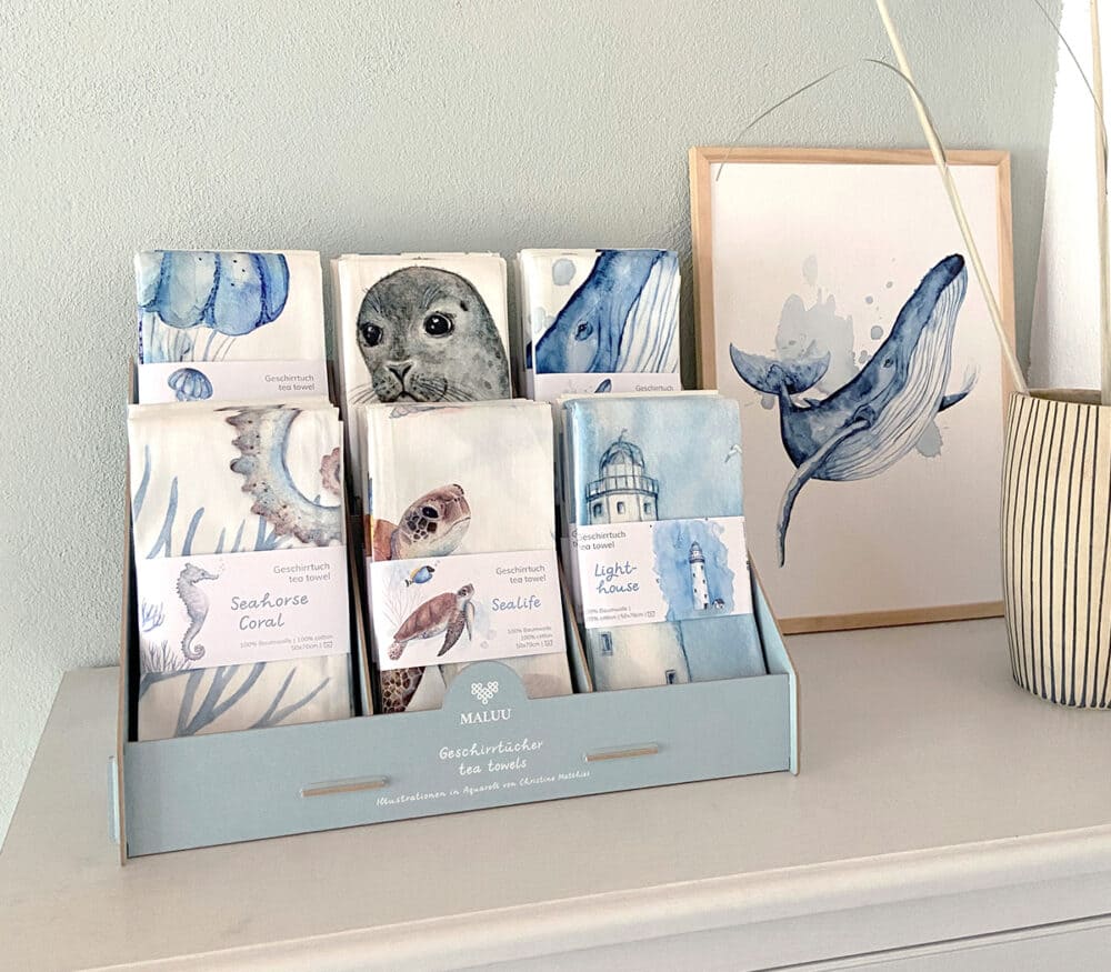 Maluu Design Geschirrtuch Blue Dragonfly Libelle – Bild 4