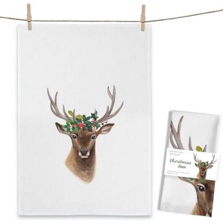 Maluu Design Geschirrtuch Christmas Deer Hirsch