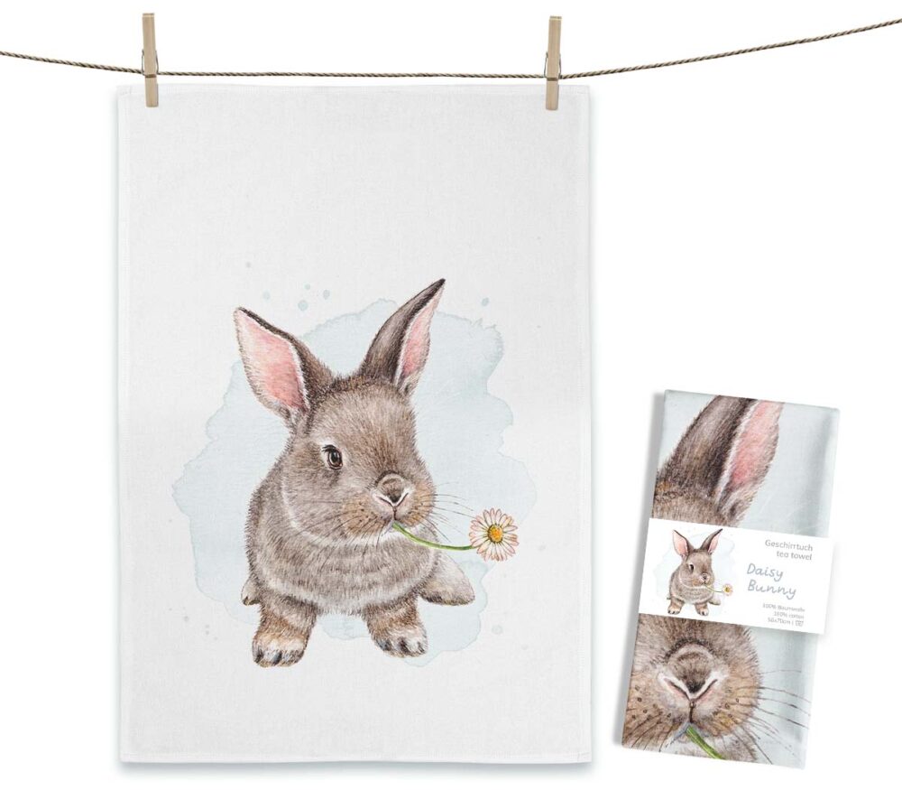 Maluu Design Hase Daisy Bunny Geschirrtuch
