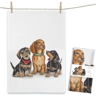 Maluu Design Geschirrtuch Doxie Gang Hunde Dackel
