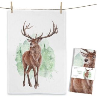 Maluu Design Geschirrtuch Forrest Deer Hirsch
