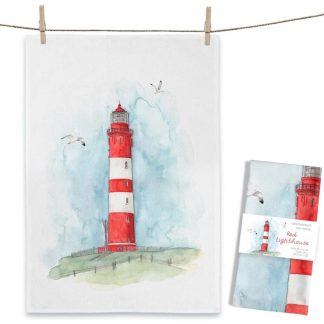 Maluu Design Geschirrtuch Red Lighthouse Leuchtturm