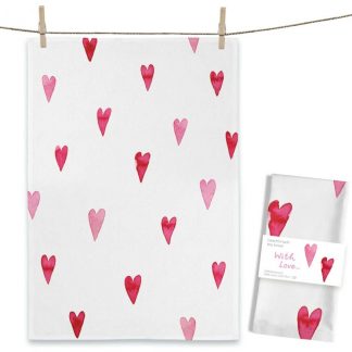 Maluu Design Geschirrtuch With Love Herzen