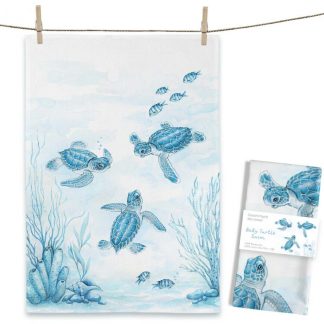 Maluu Design Geschirrtuch Baby Turtle Swim Schildkröten