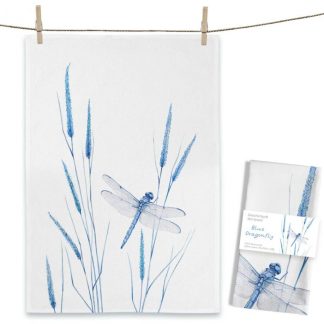 Maluu Design Geschirrtuch Blue Dragonfly Libelle