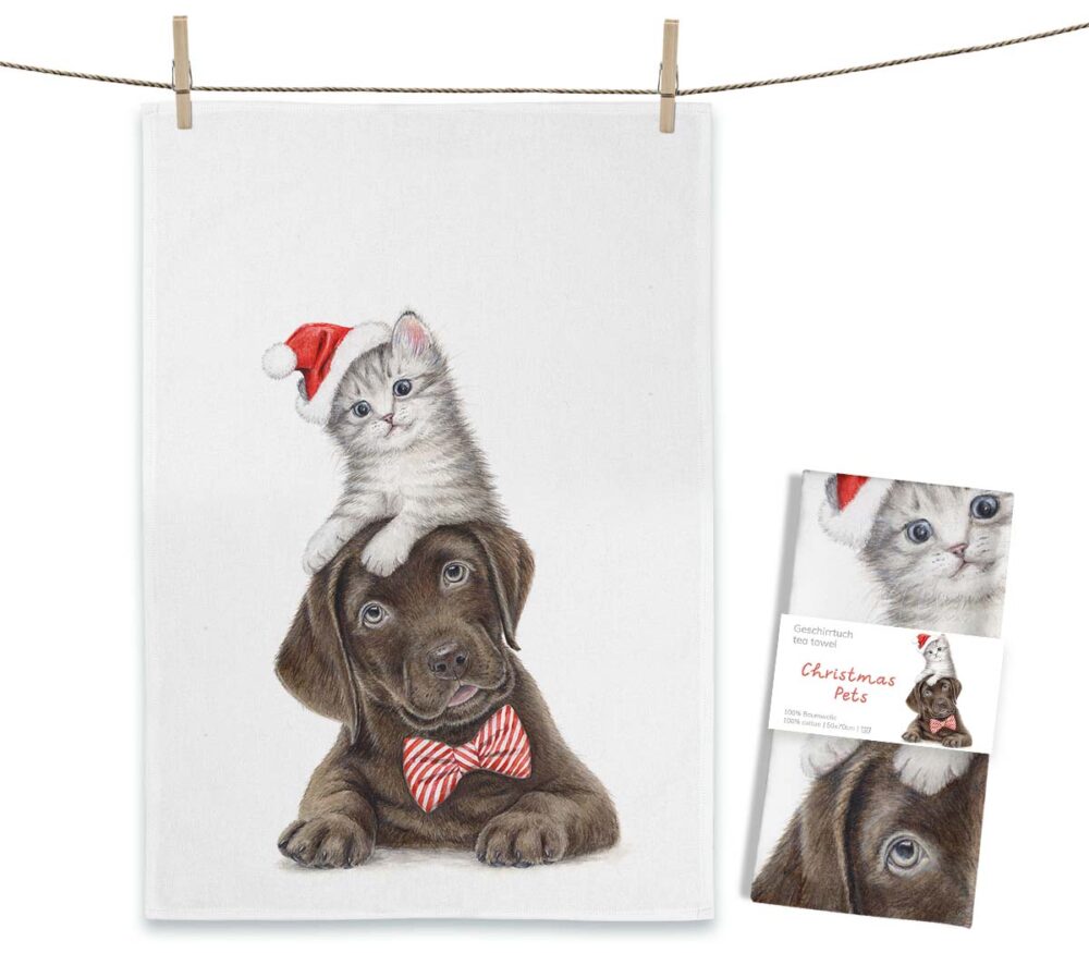 Maluu Design Geschirrtuch Pets Hund Katze