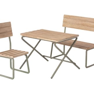 Maileg Vintage Gartenset Tisch, Stühle und Bank