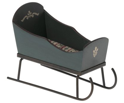 Maileg Schlitten Maus Grün