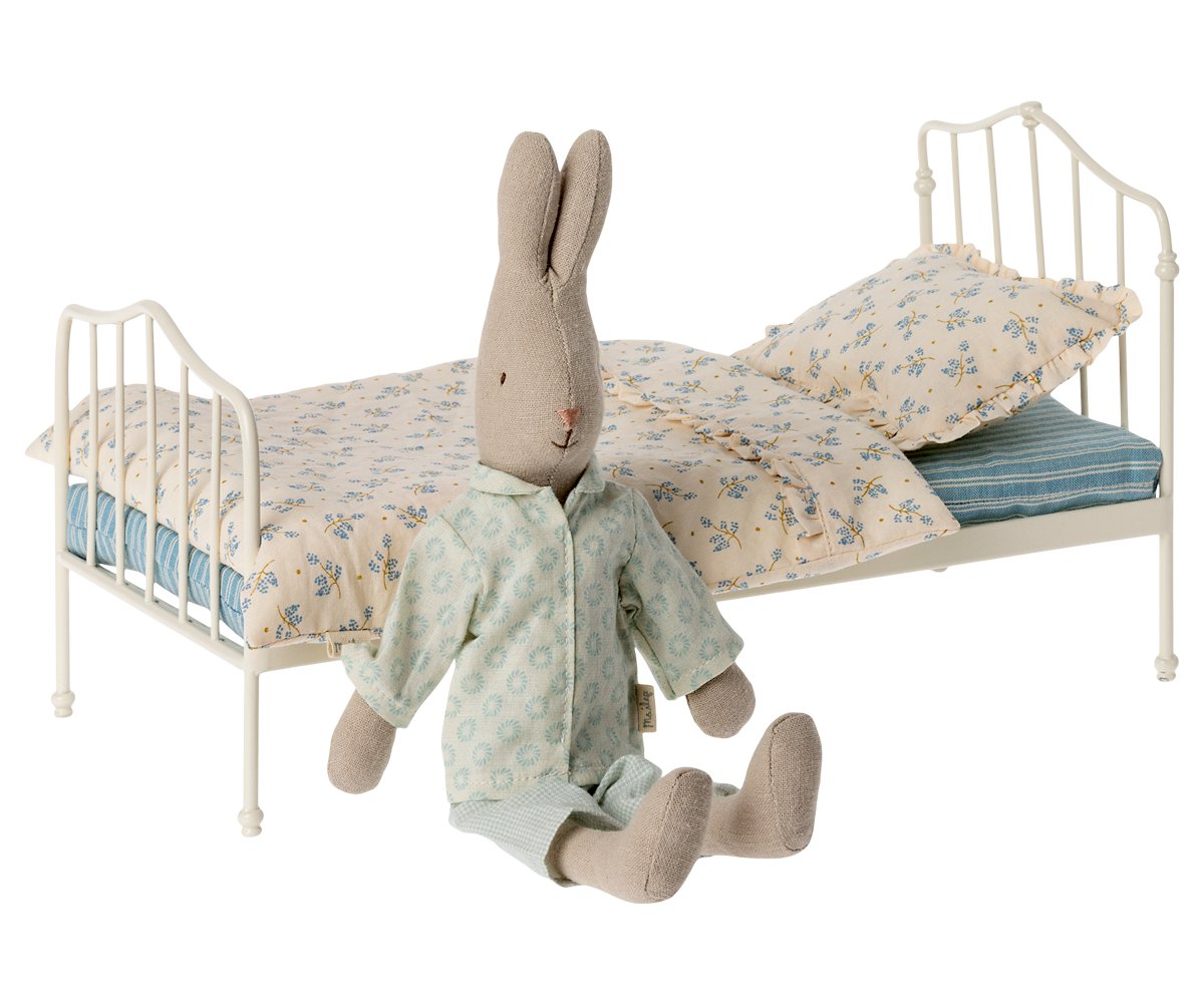 Maileg Vintage Bett Mini Blau – Bild 2