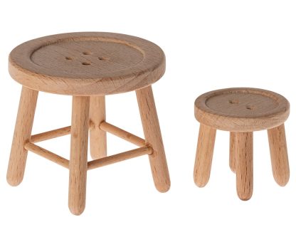 Maileg Miniatur Tisch und Hocker Maus