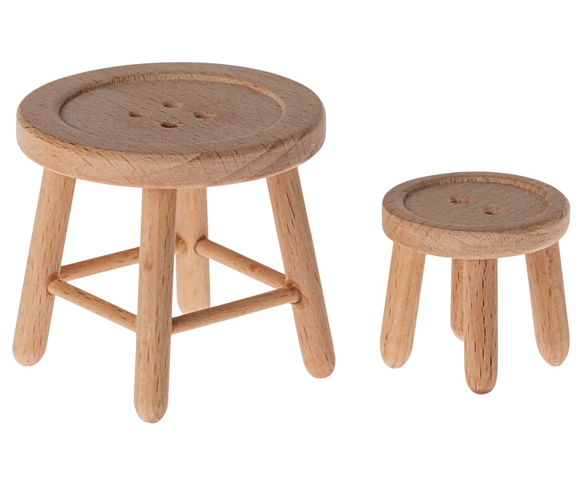 Maileg Miniatur Tisch und Hocker Maus