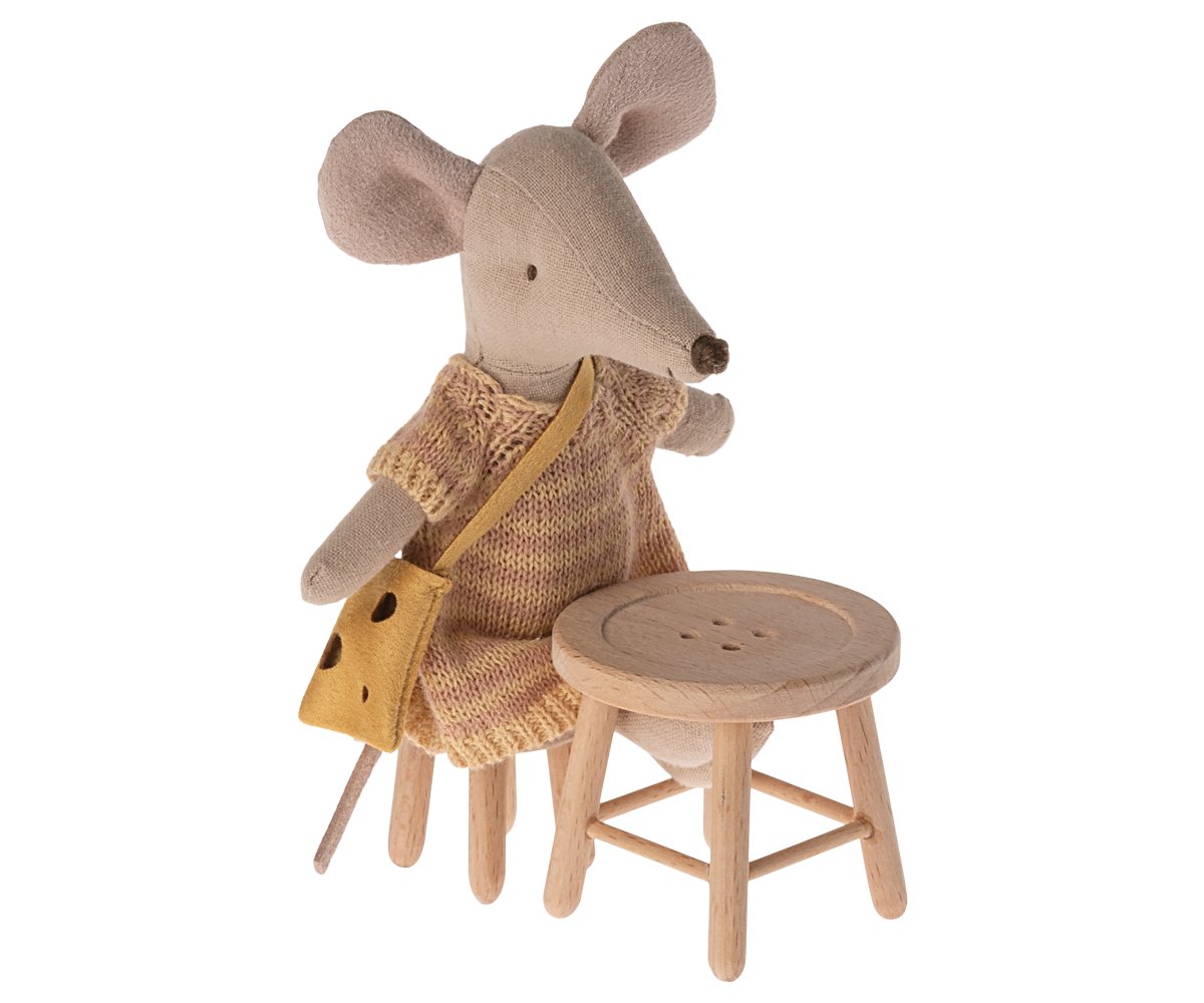 Maileg Miniatur Tisch und Hocker Maus – Bild 2