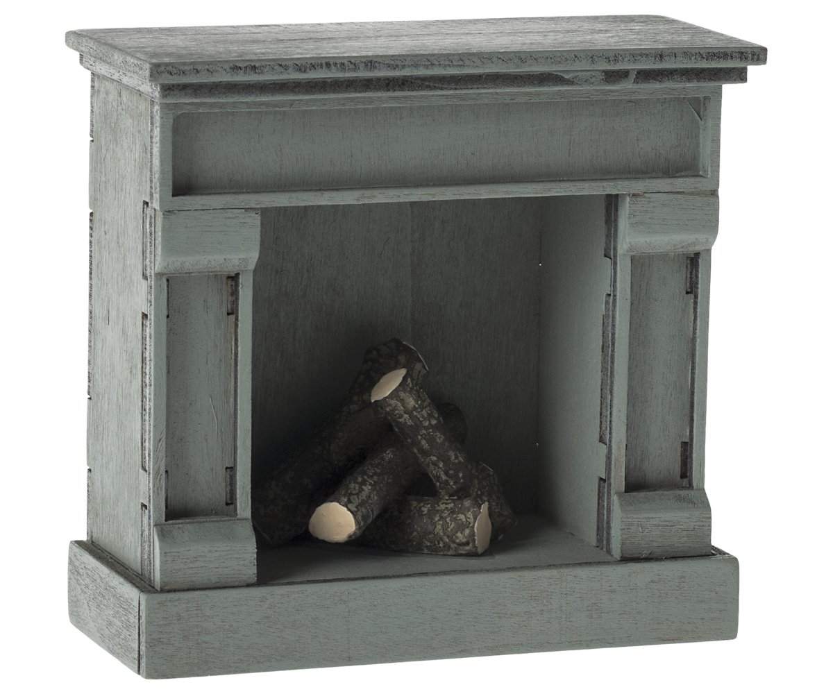 Maileg Miniatur Kamin Maus Blau