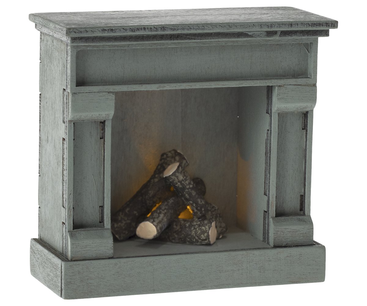 Maileg Miniatur Kamin Maus Blau – Bild 5