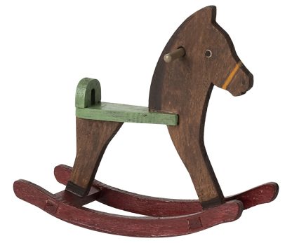 Maileg Schaukelpferd Maus Dunkelbraun