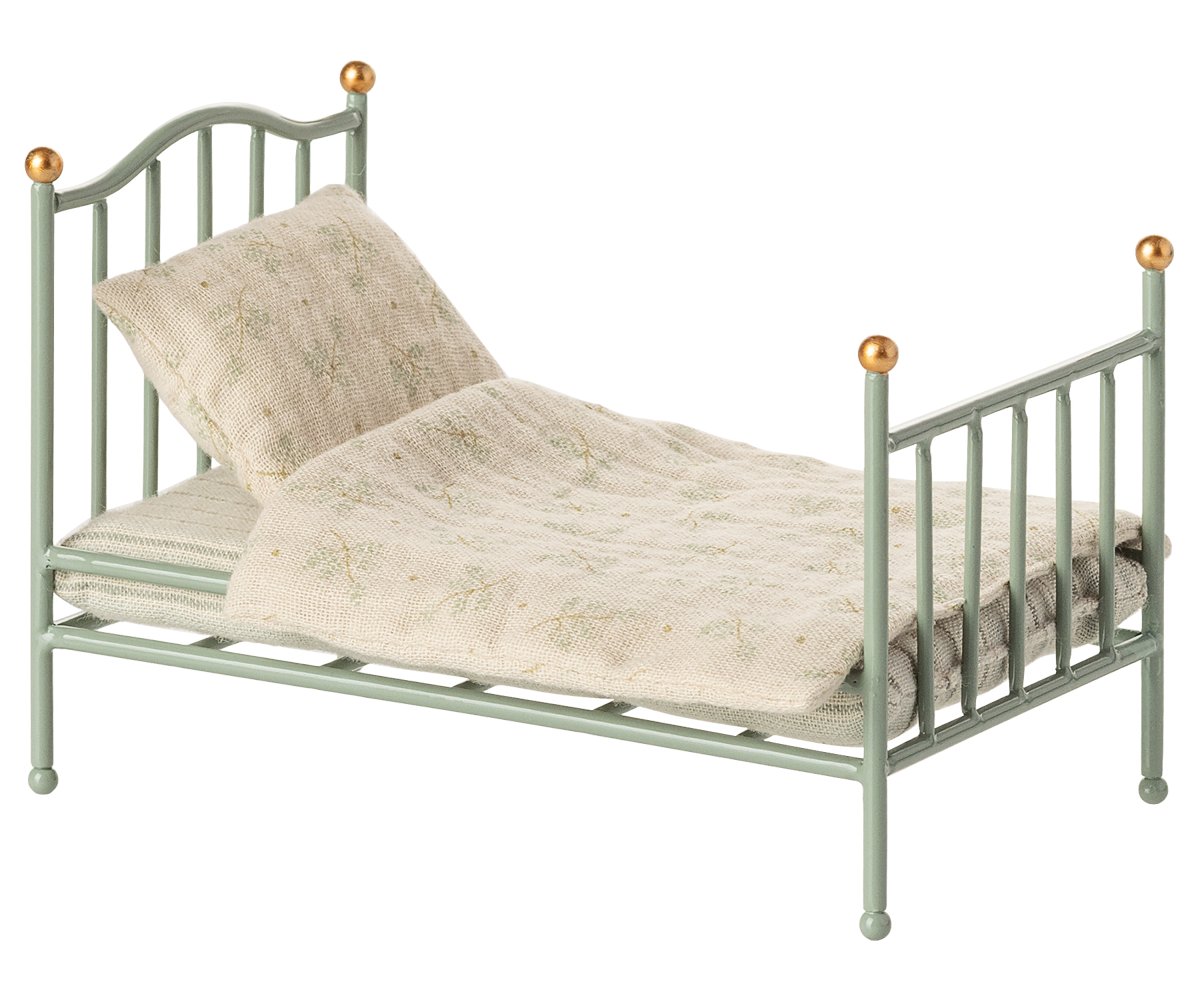 Maileg Vintage Einzelbett Maus Mint