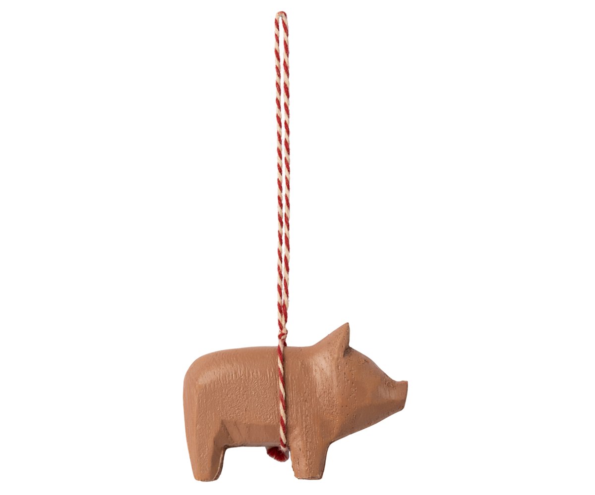 Maileg Holzornament Schwein Altrosa