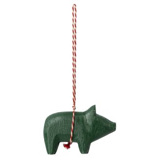 Maileg Holzornament Schwein Dunkelgrün