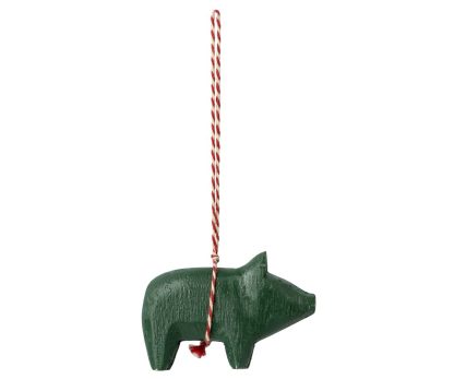 Maileg Holzornament Schwein Dunkelgrün