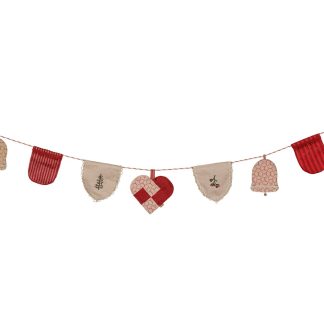 Maileg Weihnachtsgirlande mit Stoffornamenten