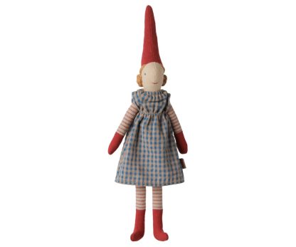 Maileg Pixy Wichtel Gr&ouml;&szlig;e 1 M&auml;dchen Blaues Kleid