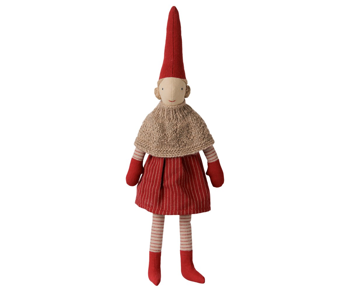 Maileg Pixy Wichtel Größe 2 Mädchen Strickcape und Rock