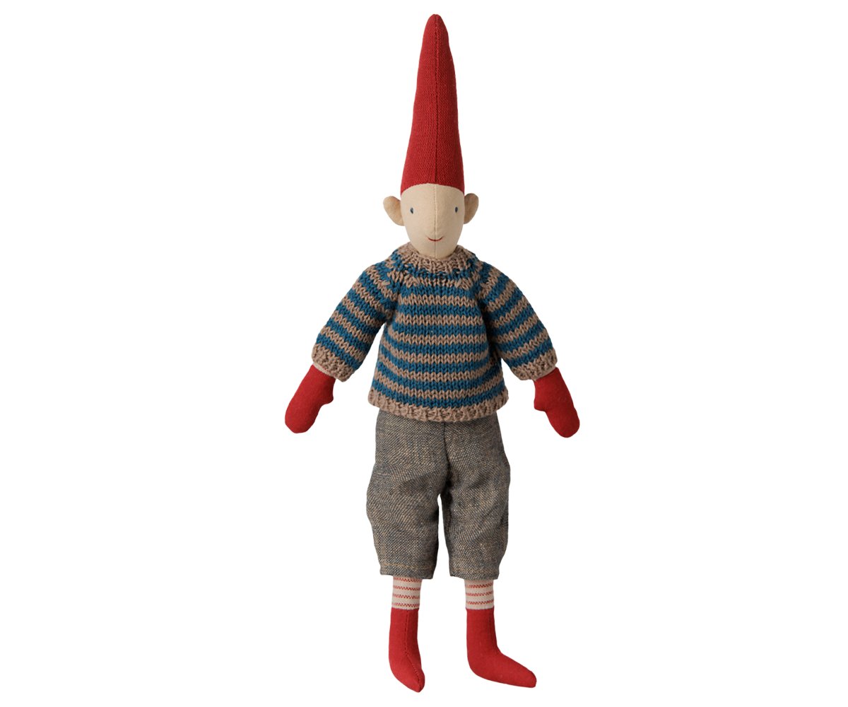 Maileg Pixy Wichtel Größe 2 Junge Gestreifter Strickpullover