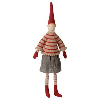 Maileg Pixy Wichtel Größe 3 Mädchen Gestreifter Strickpullover