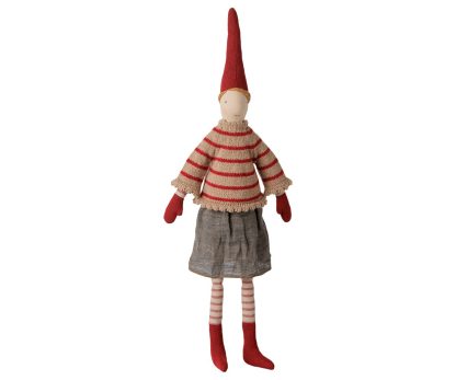 Maileg Pixy Wichtel Größe 3 Mädchen Gestreifter Strickpullover