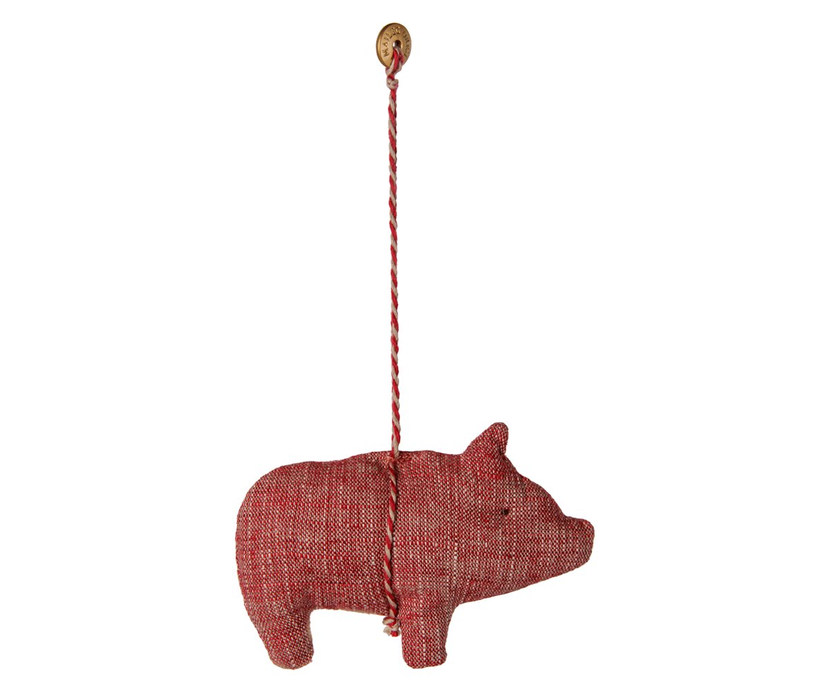 Maileg Stoffornament Schwein Rot