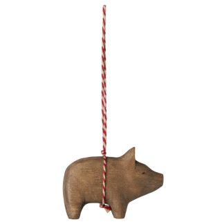 Maileg Holzornament Schwein Natur