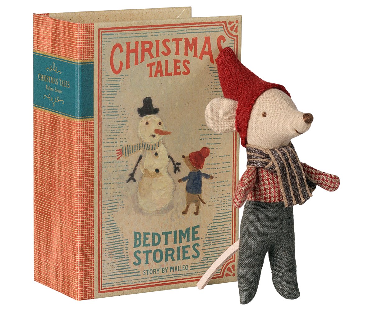 Maileg Weihnachtsmaus Baby im Buch