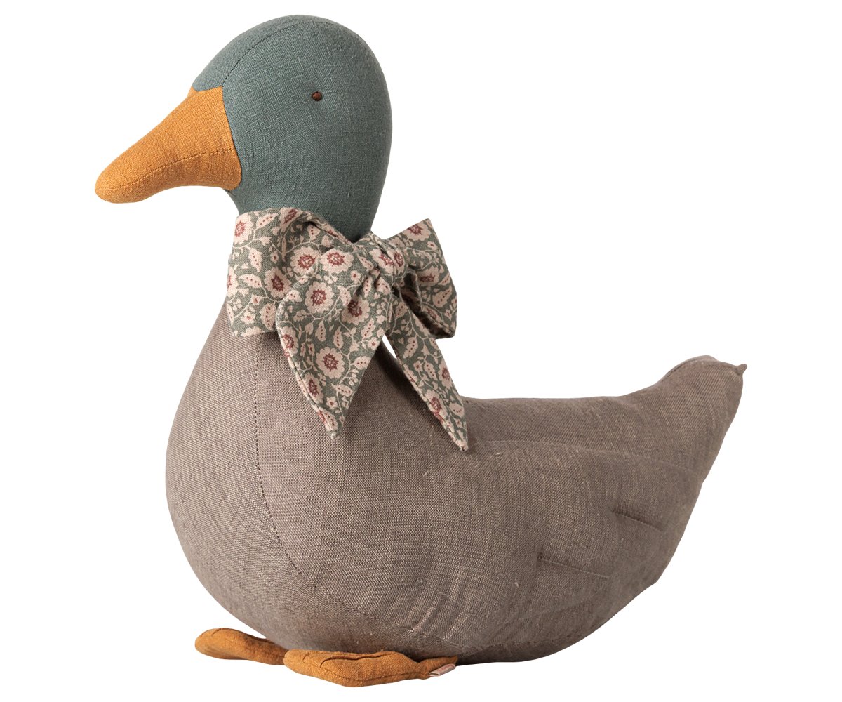 Maileg Ente mit Schleife Grau