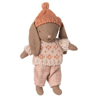 Maileg Winterhase Mikro Braun Rosa