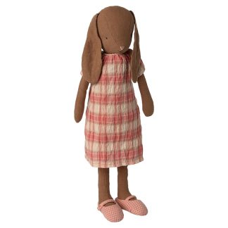 Maileg Hase Größe 3 Schokobraun mit Sommerkleid
