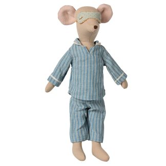 Maileg Maus Mittel im Pyjama mit Schlafmaske