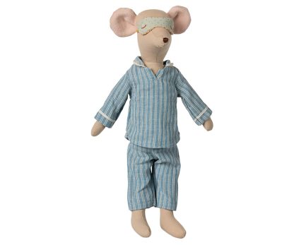 Maileg Maus Mittel im Pyjama mit Schlafmaske