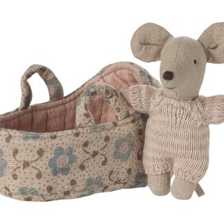 Maileg Babymaus in Tragetasche Rosa