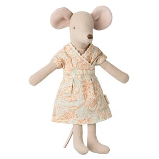 Maileg Mama Maus im hellen Kleid