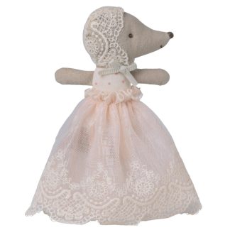 Maileg Babymaus im Kleid Puder