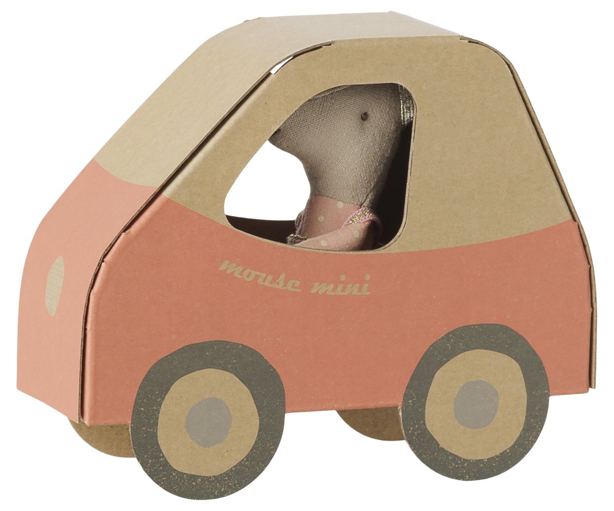 Maileg Fahrerin Maus Kleine Schwester in Autobox – Bild 4
