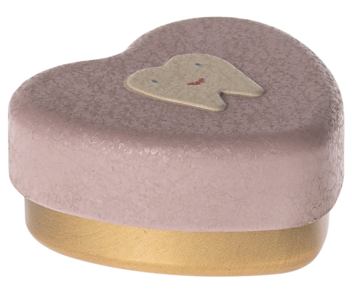 Maileg Zahndose Herz Klein rosa gold