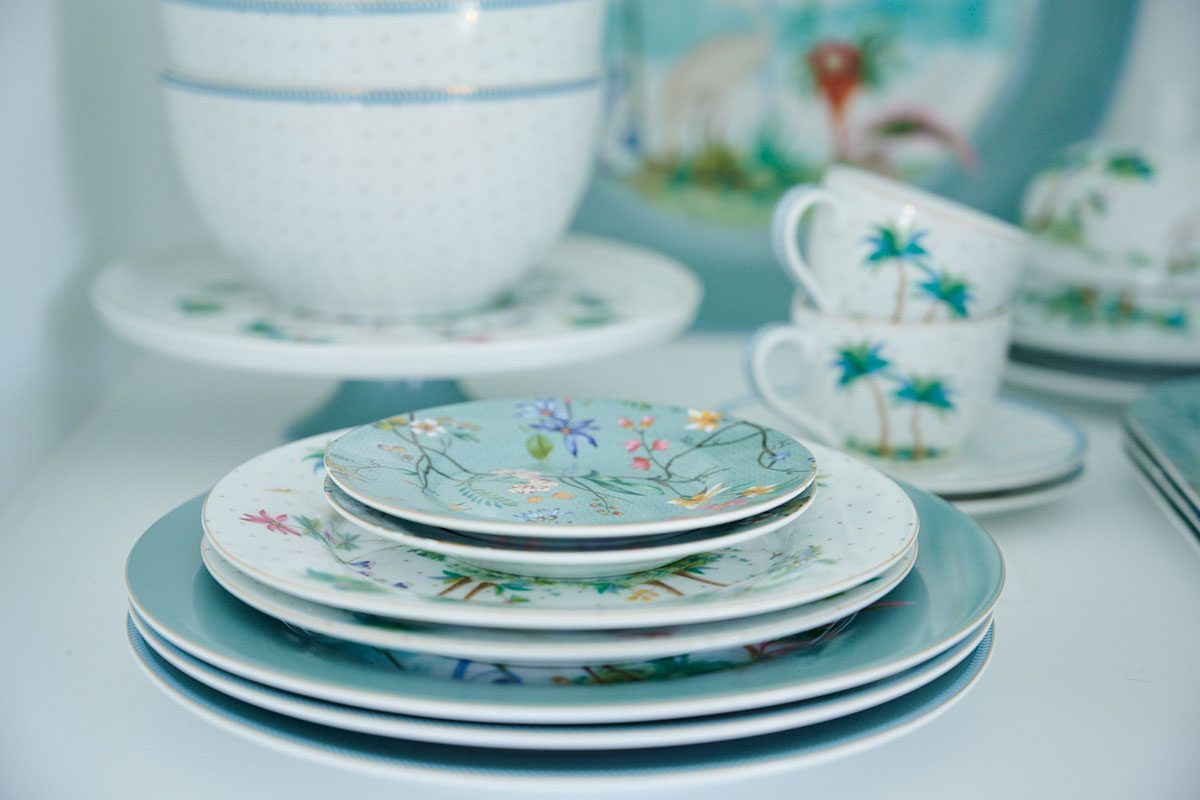 Pip Studio Jolie Flowers türkis Plate Teller 12 cm – Bild 3
