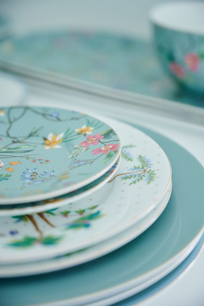 Pip Studio Jolie Flowers türkis Plate Teller 12 cm – Bild 5