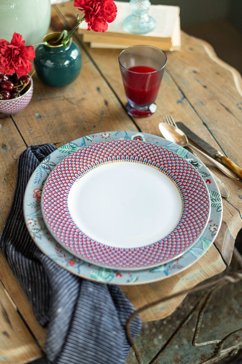 Pip Studio Flower Festival blue Plate Teller 26cm – Bild 2