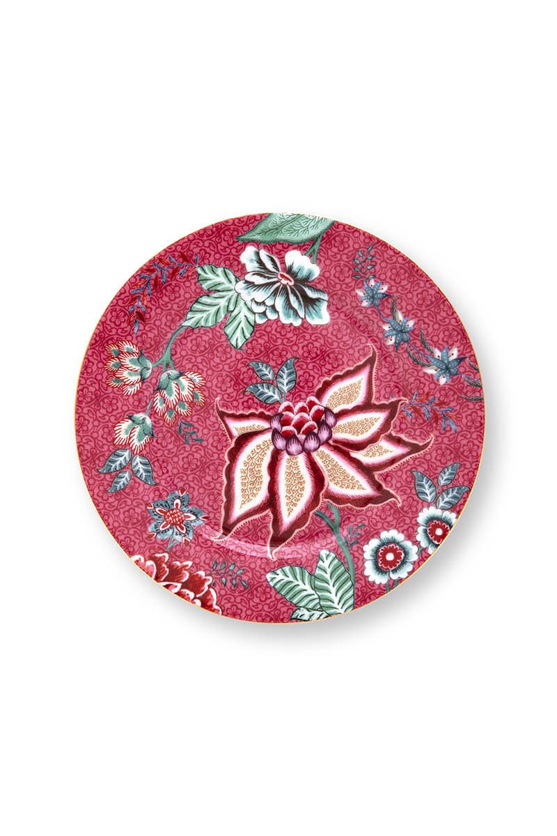 Pip Studio Flower Festival dark pink Plate Teller 17cm