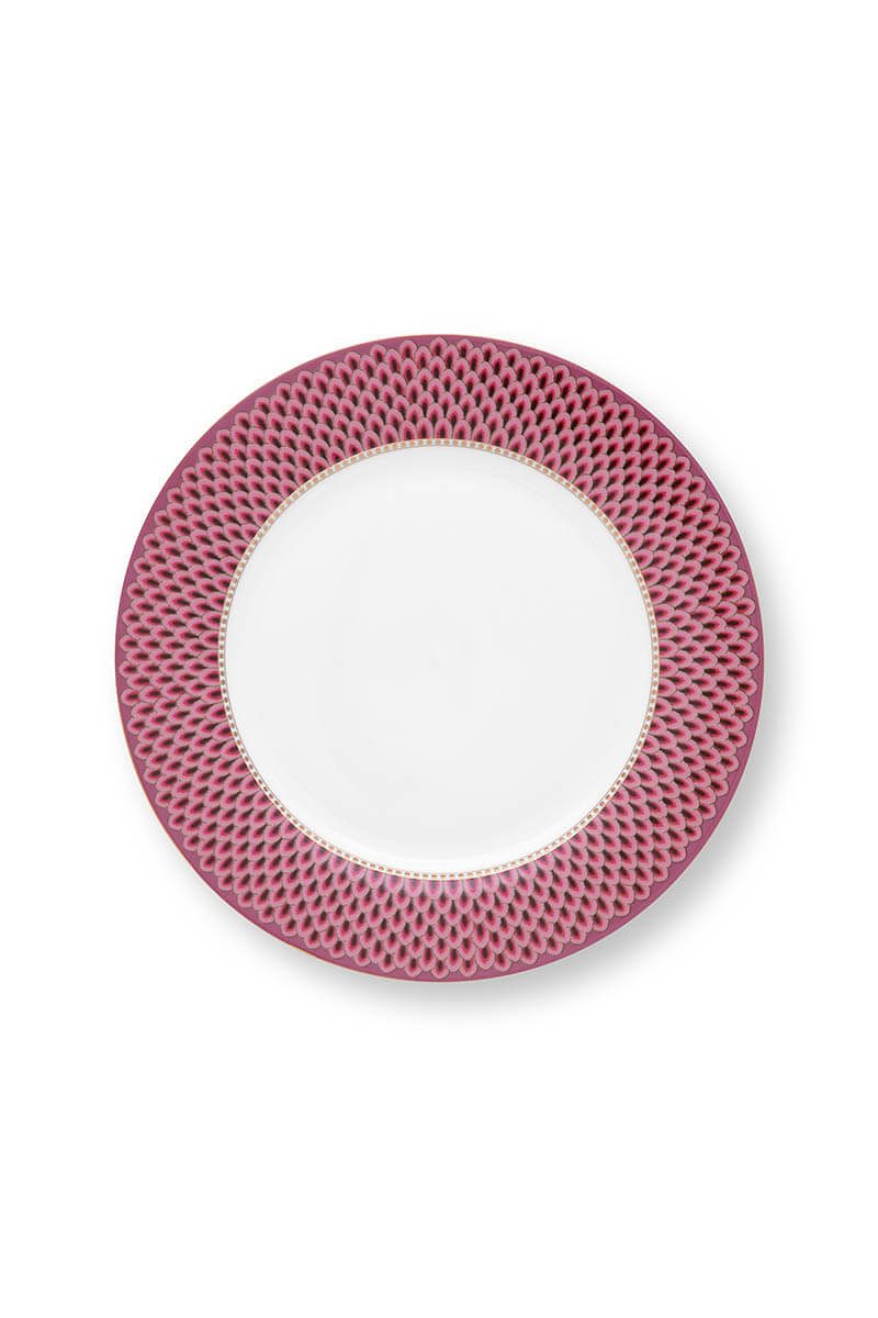 Pip Studio Flower Festival dark pink Plate Teller 26cm