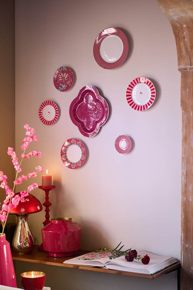 Pip Studio Flower Festival dark pink Plate Teller 26cm – Bild 5